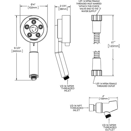 Speakman Neo VS-3010-MB-E175 Hand Shower VS-3010-MB-E175